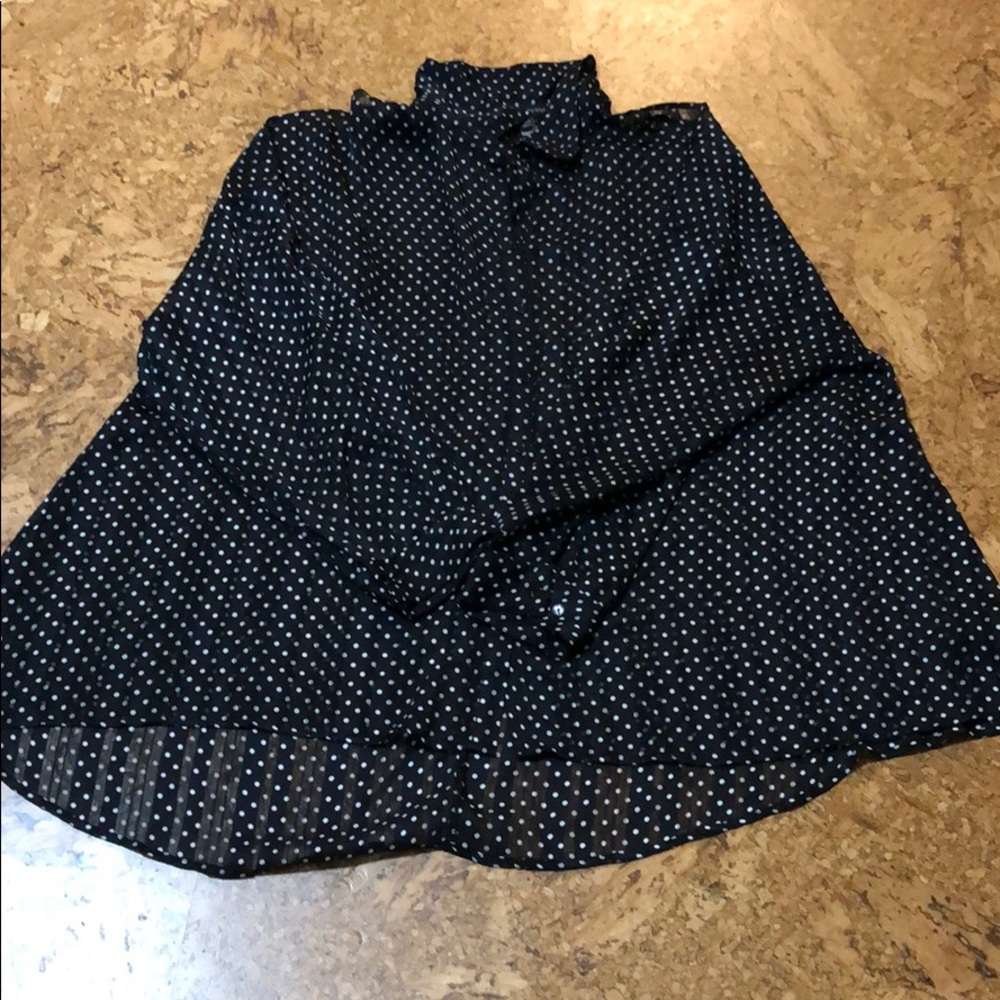 Sheer polka dot blouse